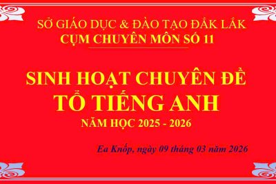 SINH HOẠT CỤM CHUYÊN MÔN SỐ 11 TỔ TIẾNG ANH TẠI TRƯỜNG TIỂU HỌC NGUYỄN HUỆ!